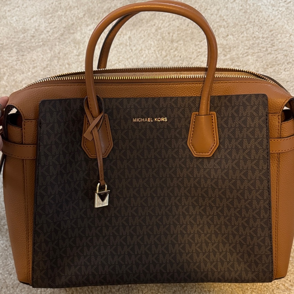 Michael Kors Caramel and Chocolate Satchel